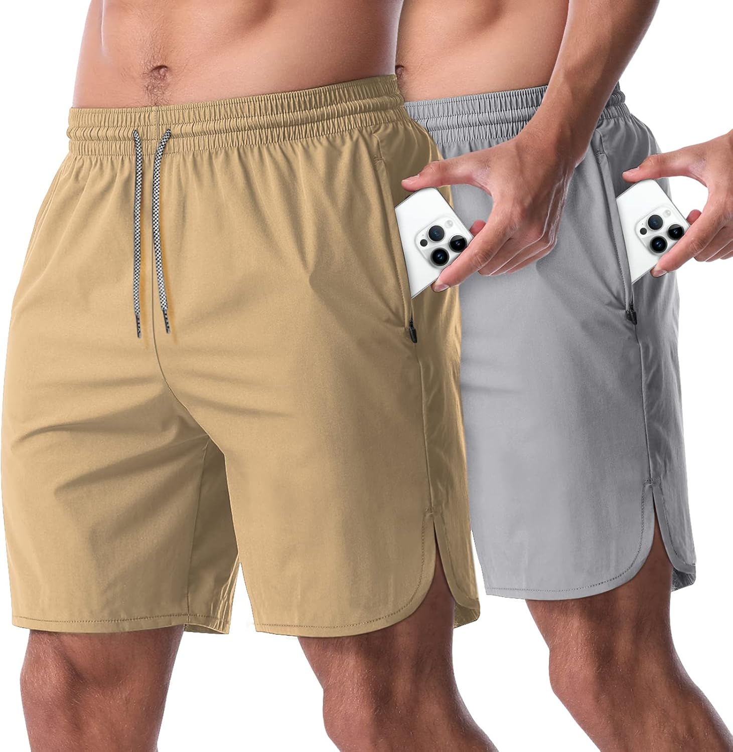 CANGHPGIN Men's Running Athletic Shorts 7ft Quick Dry with Pockets