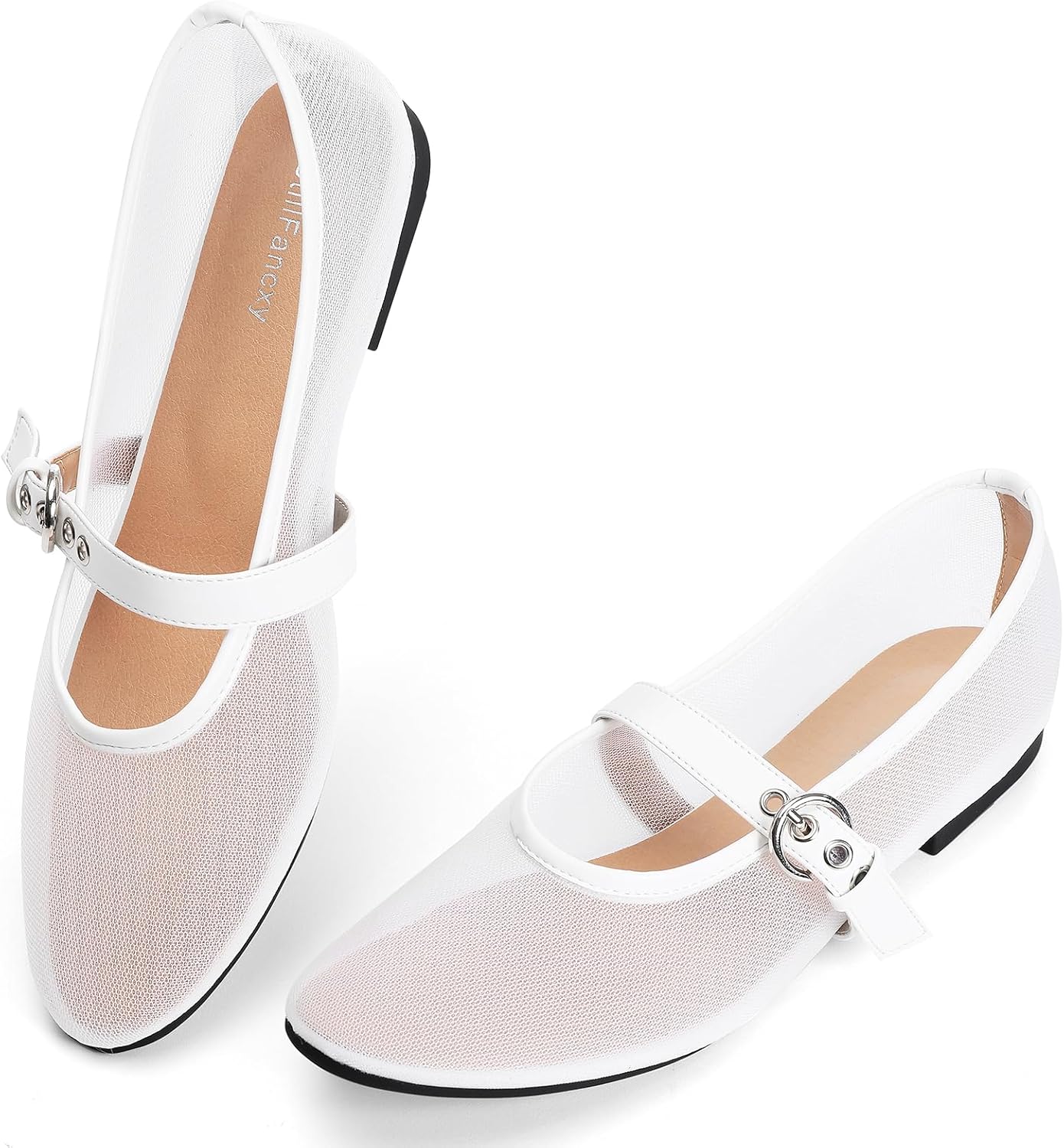 Leopard Flats for Women - Stylish Mesh Ballet Slip On Shoes
