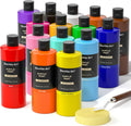 Shuttle Art Acrylic Paint 15 Colors Large Bottle Set - Bulk Value