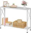 Tajsoon Console Table 41.8 in Narrow 2-Tier Entryway Table - Slim