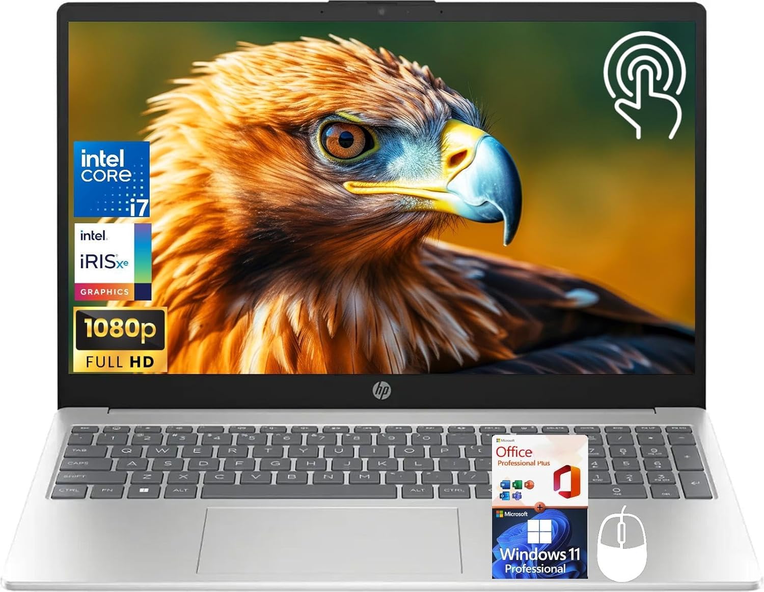HP 15.6 Touchscreen Laptop with Intel i7 Processor for Business