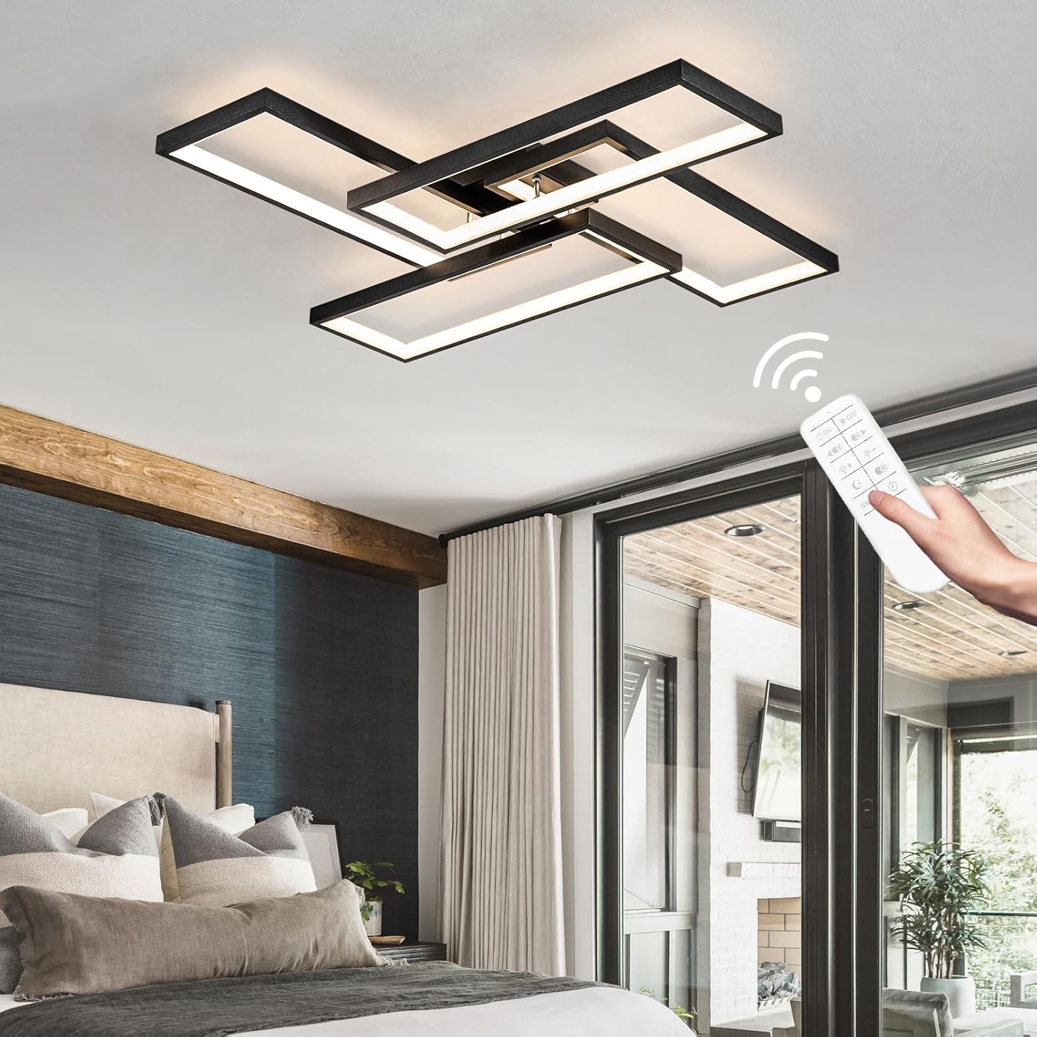 Modern LED Ceiling Lights for Bedroom with Remote Control