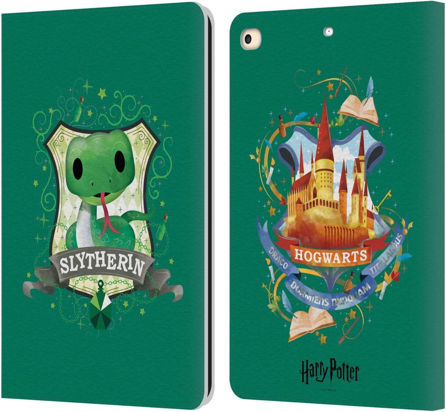Harry Potter Slytherin Deathly Hallows II Leather Wallet Case