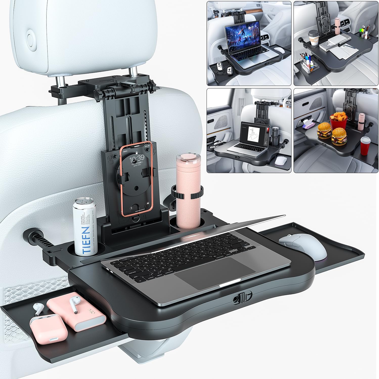 Multifunctional Car Back Seat Tray Table for Road Trips