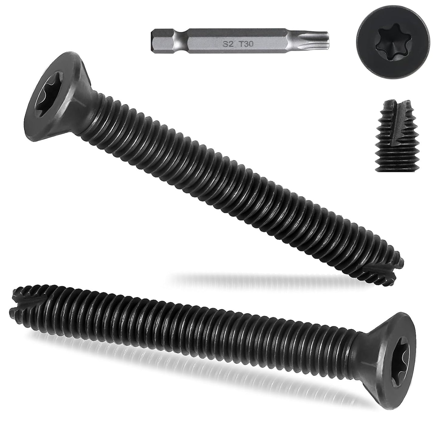 5/16-18 x 2 1/2 in Flat Head Thread Cutting Deck Screws