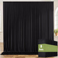 40ft x 8ft Wrinkle Free Black Backdrop Curtains for Parties - Photo