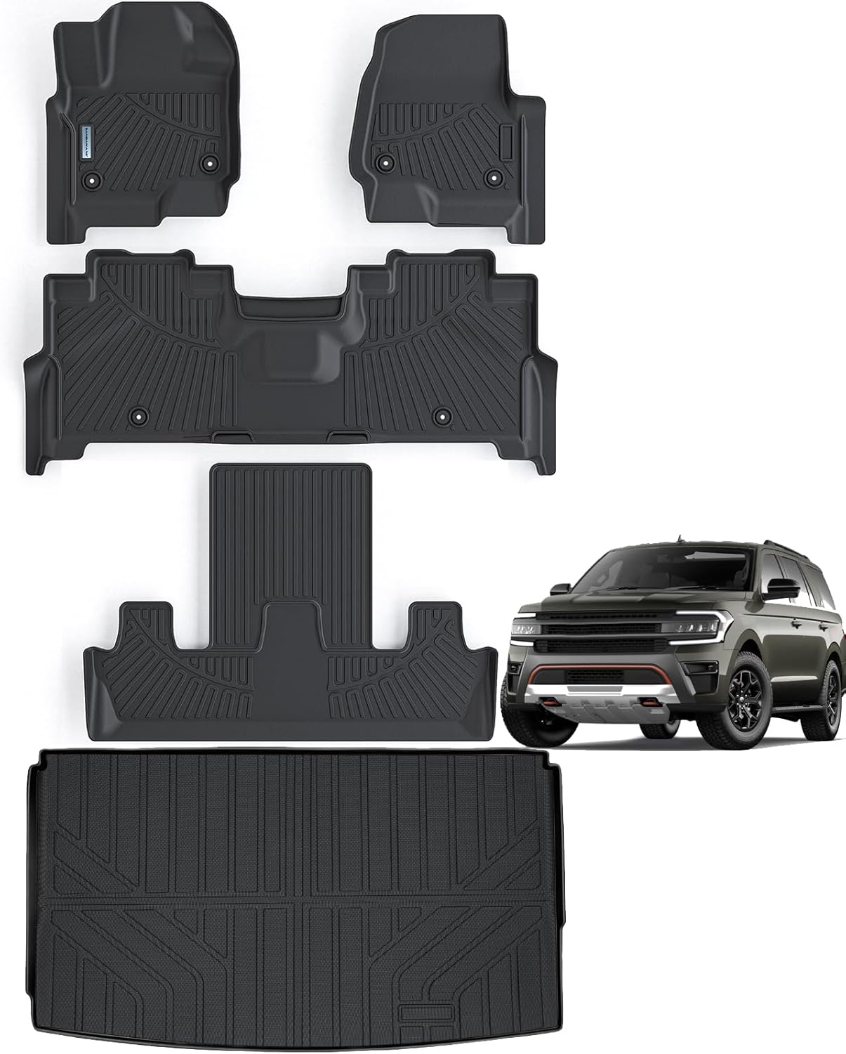Custom Fit Floor Mats for Ford Expedition MAX 2018-2024 Vehicles