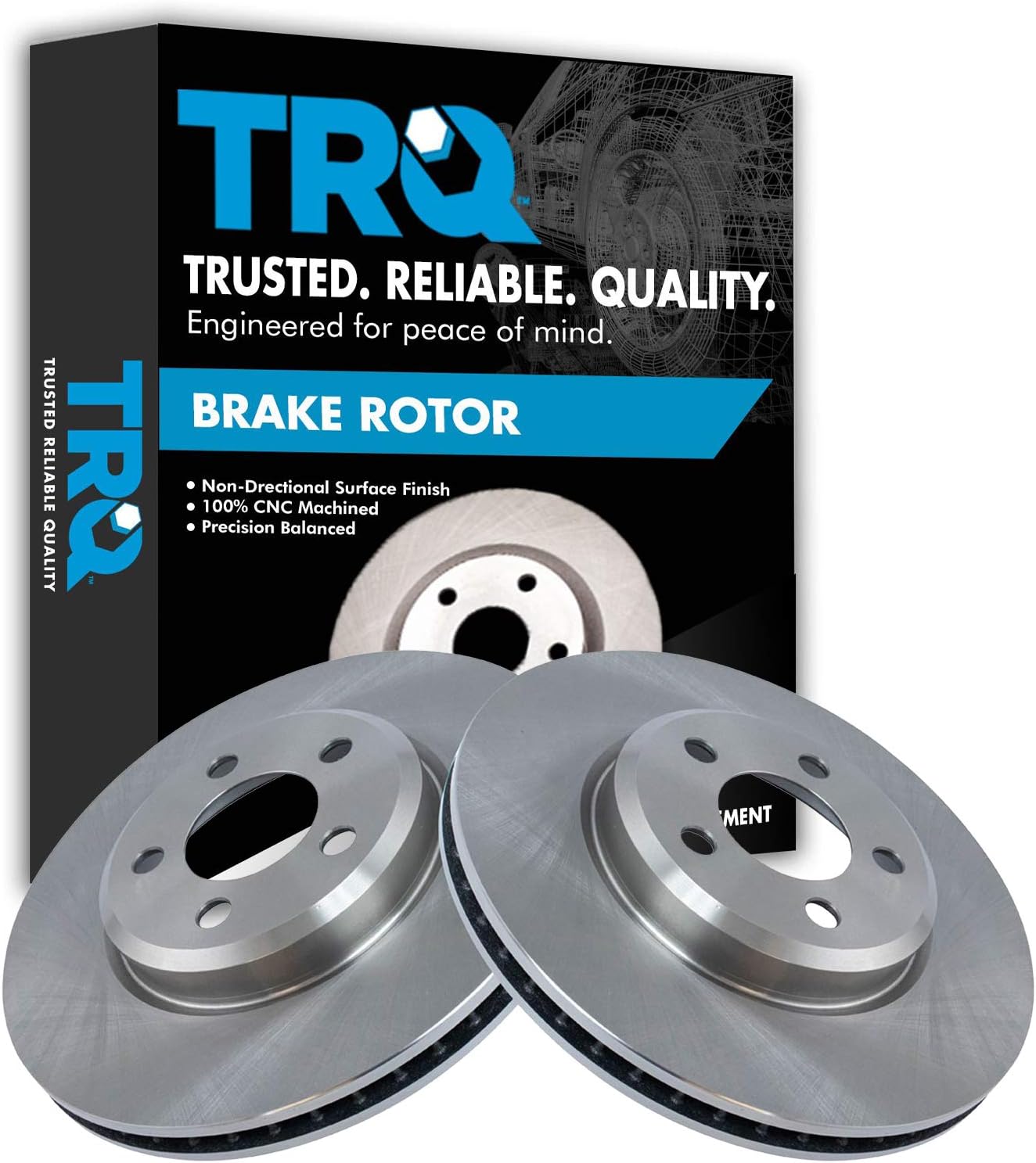 TRQ Front Brake Rotors Set for Chrysler 300 and Dodge Charger