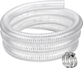 Flexible Hose 1 1/2 in id 25ft Clear PVC Spiral Steel Wire Reinforced