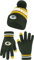 NFL Official Super Soft Winter Beanie with Touchscreen Gloves - One