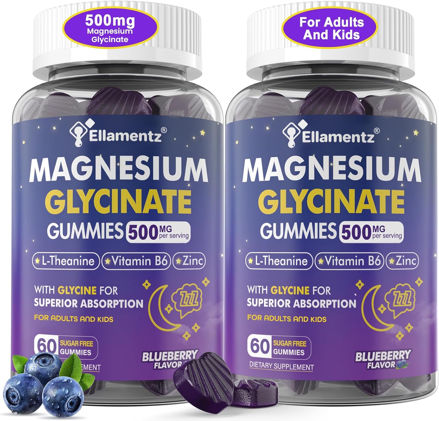 Magnesium Glycinate Gummies for Sleep and Calm - Sugar Free