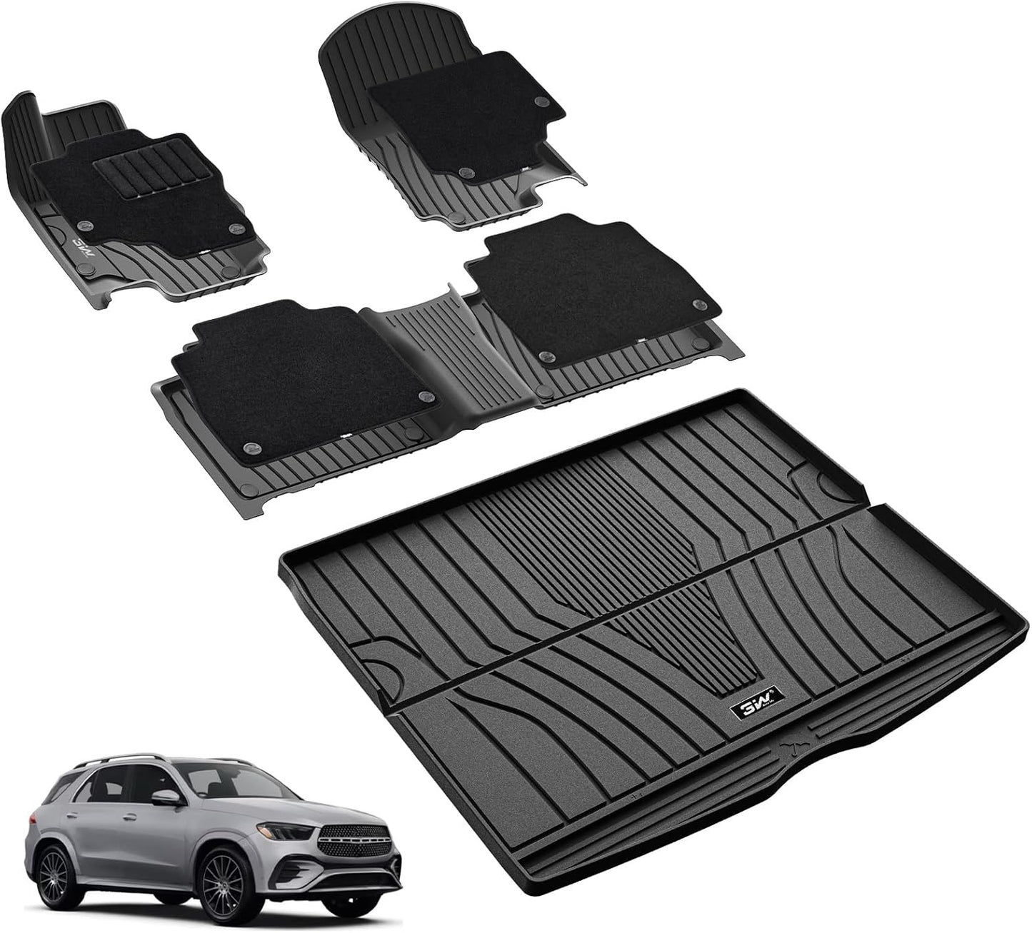 Custom Fit 3W Floor Mats for Mercedes Benz GLE 2020-2026 SUV
