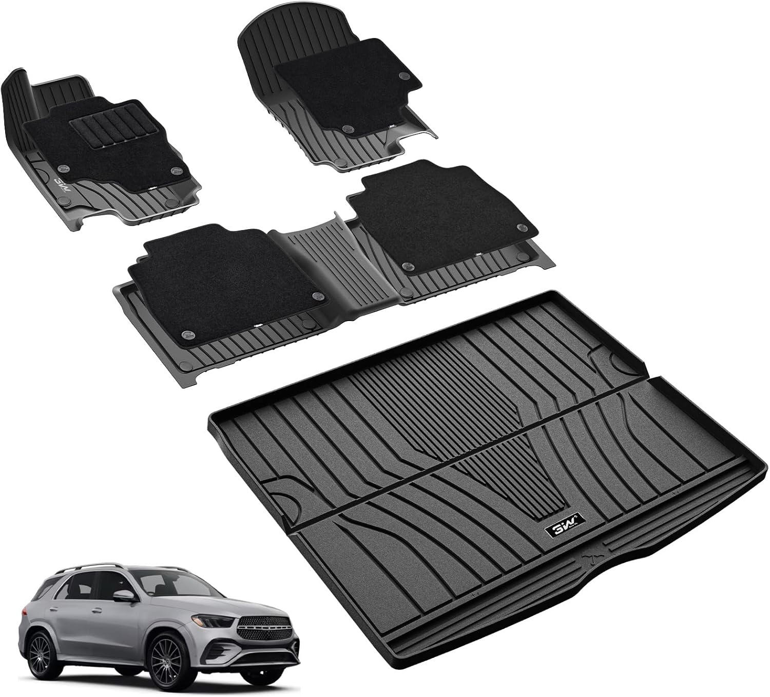 Custom Fit 3W Floor Mats for Mercedes Benz GLE 2020-2026 SUV