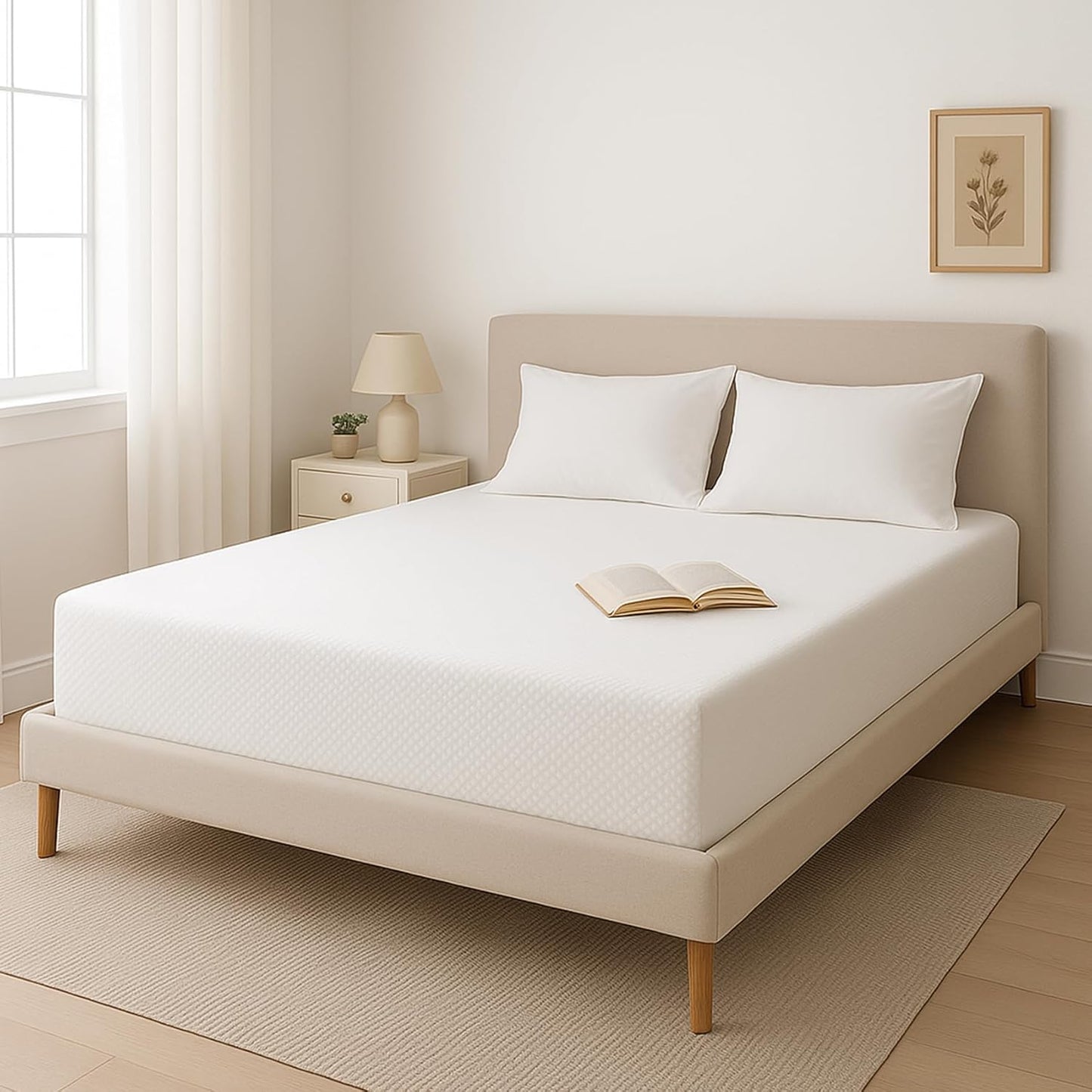 8 Inch Queen Size Mattress for Comfort Sleep & Pressure Relief