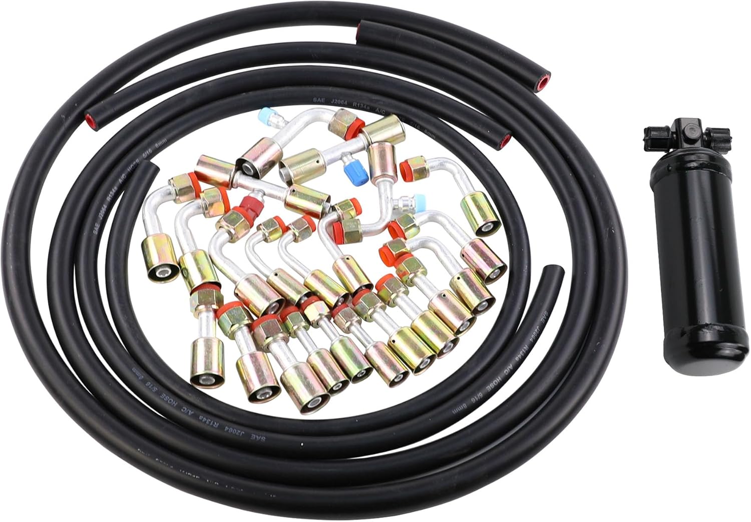 26PCS Air Conditioning Hose and Fitting Kit for Efficient Repairs
