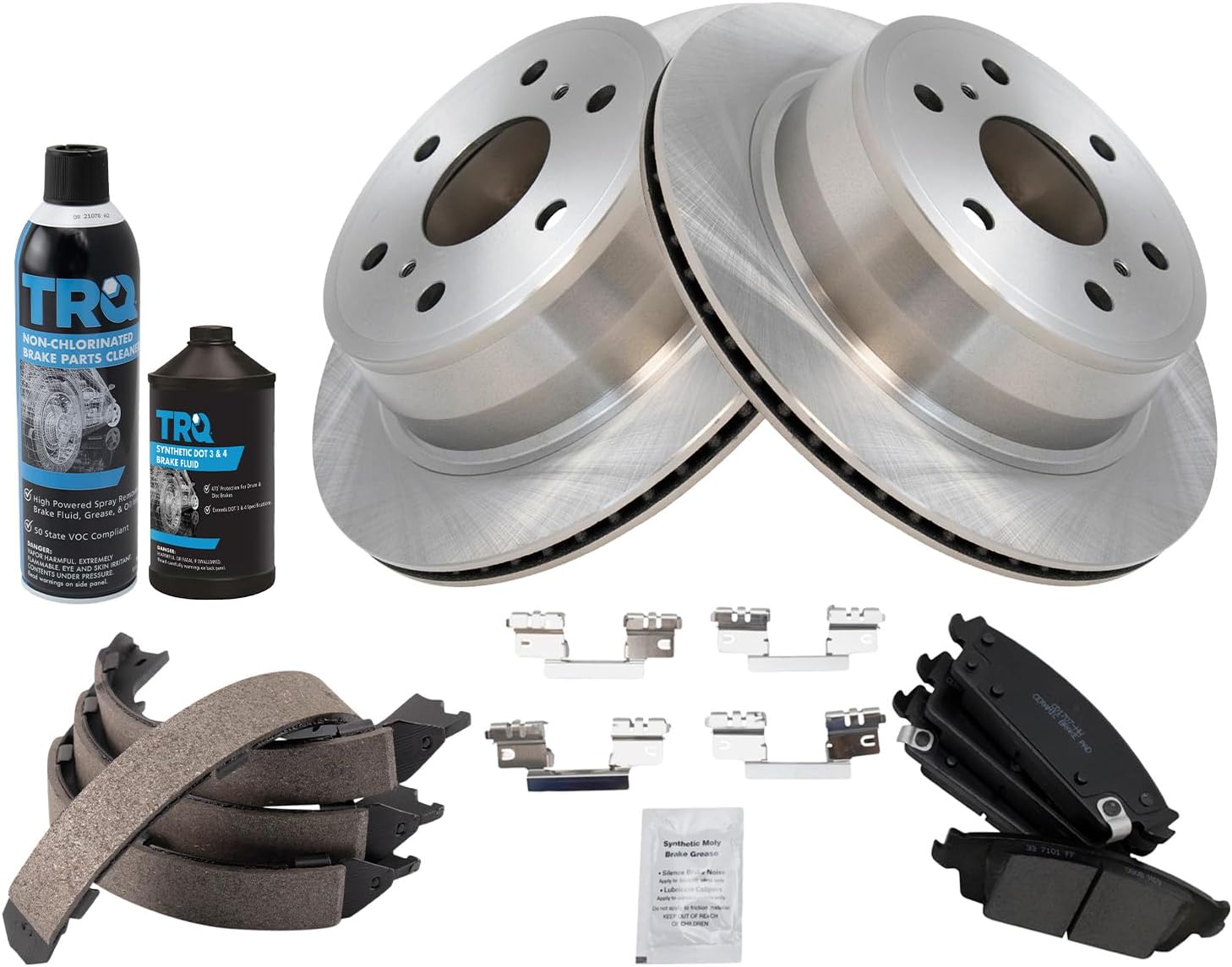 TRQ Rear Brake Pad & Rotor Kit for 2015-2020 Cadillac & More