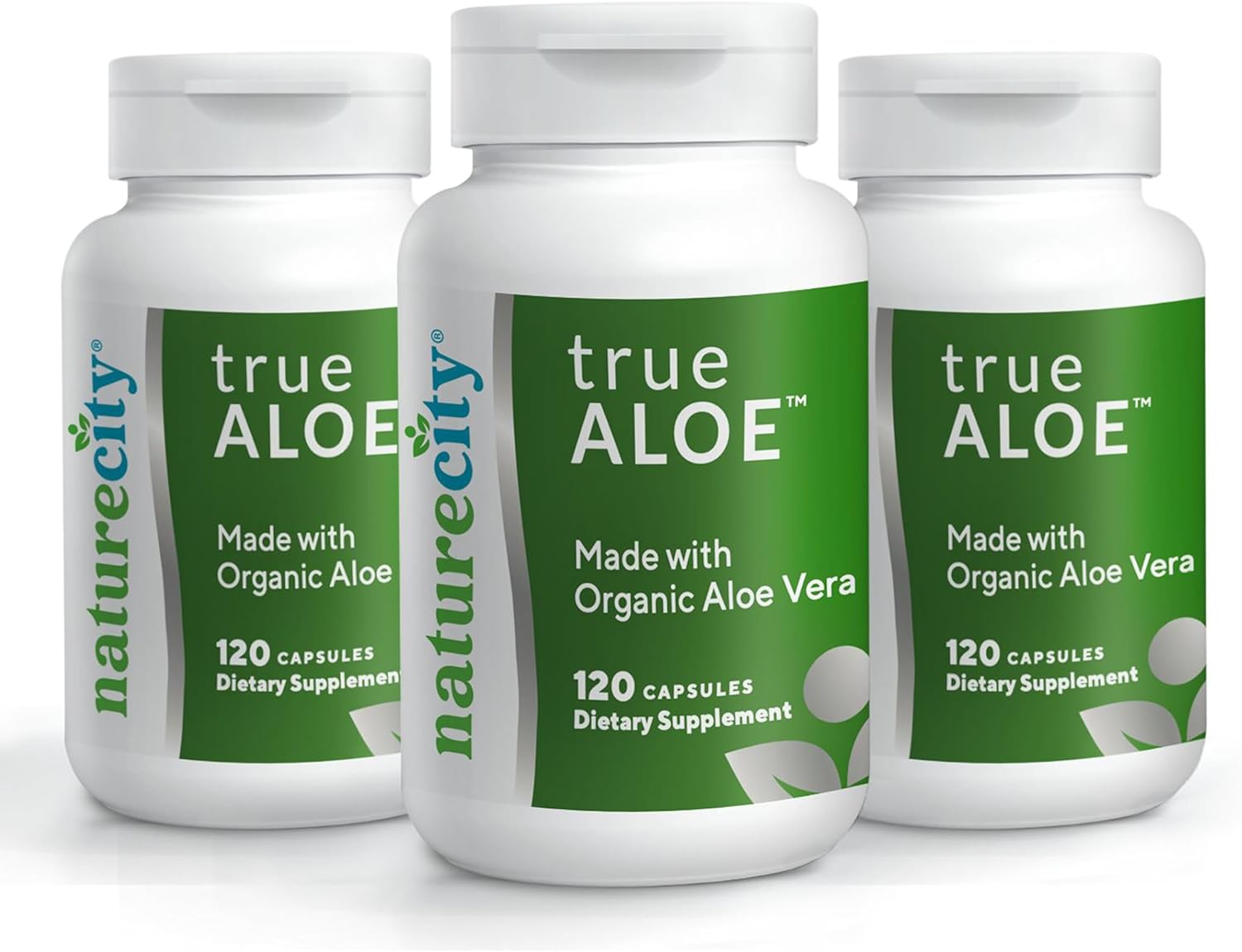 NatureCity True-Aloe 80,000mg Aloe Vera Gel Capsules for Health