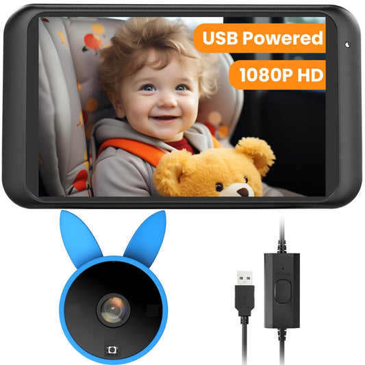 BV2 USB Car Camera for Baby: 1080P HD Night Vision Monitor