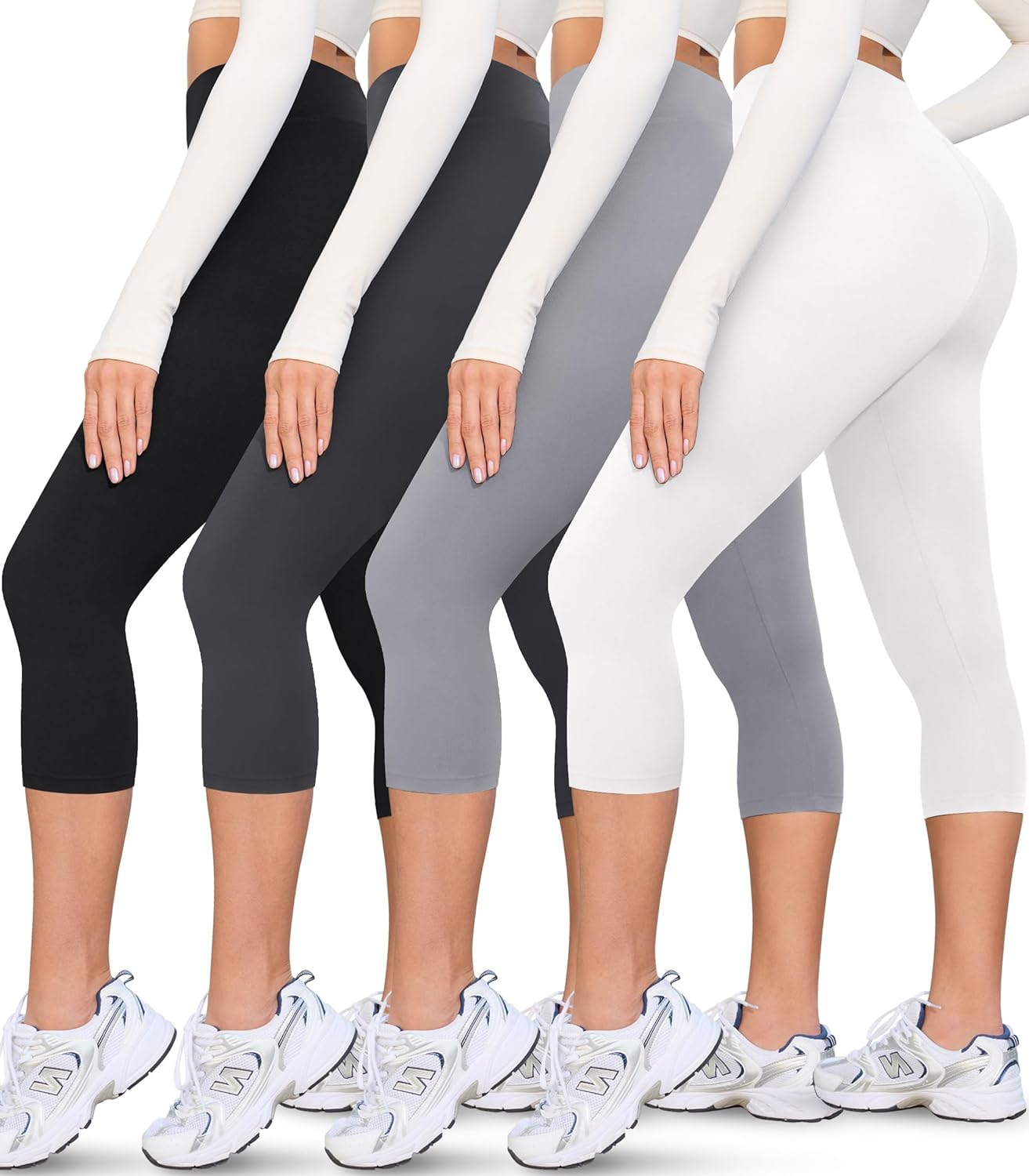 VALANDY Creamlush Capri Leggings for Women - Soft Yoga Pants