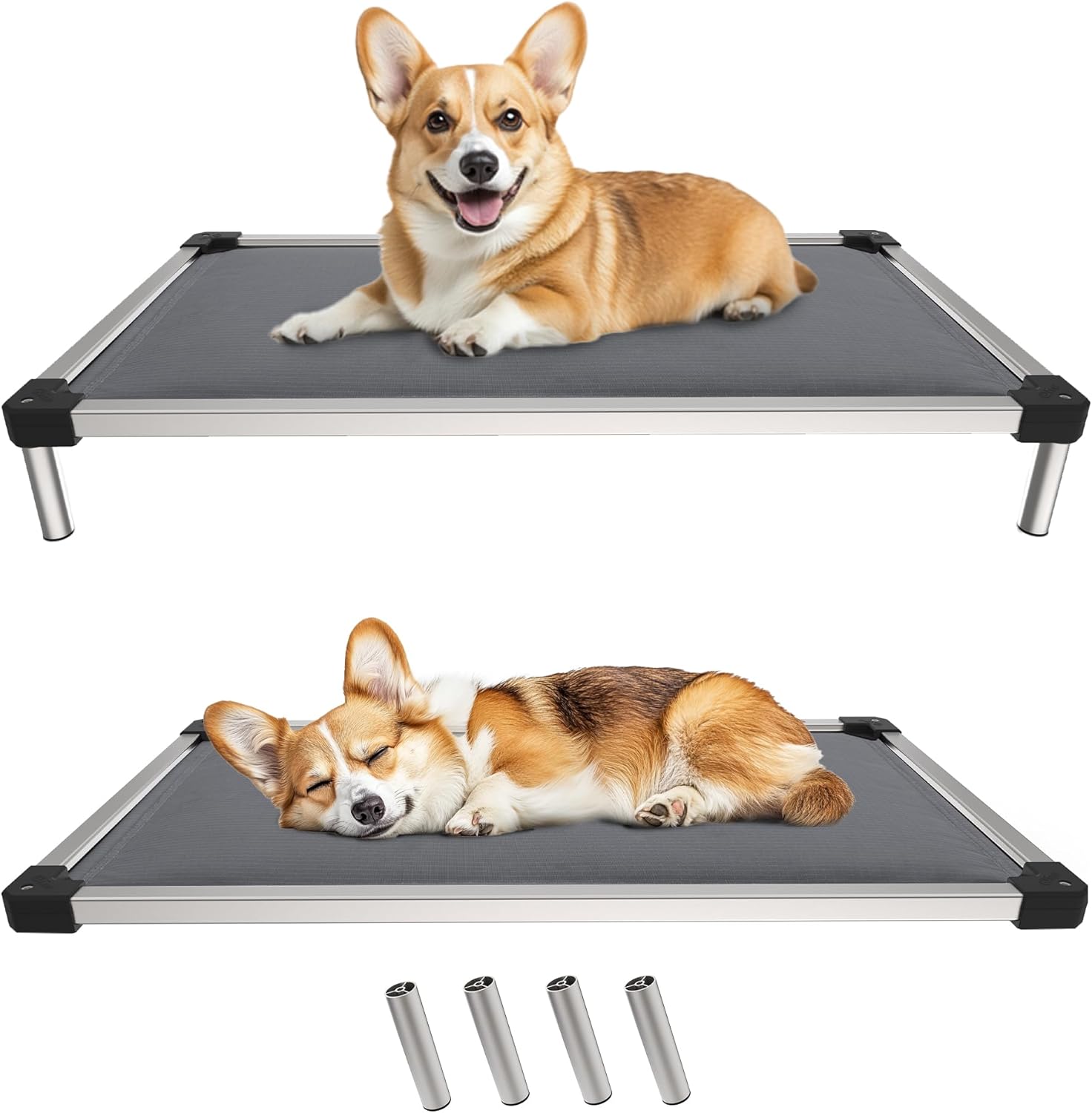 FXW TitanNest Chew-Proof Elevated Dog Bed for Medium Dogs