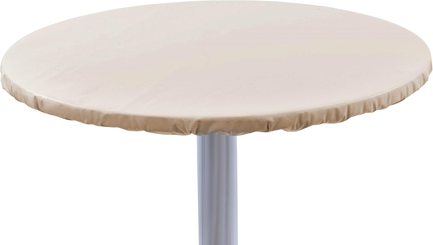 Heavy Duty Vinyl Round Fitted Tablecloth for Indoor and Outdoor