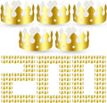 Gold Paper Crowns 200 Pcs Bulk Party Hats - Plenty for Groups