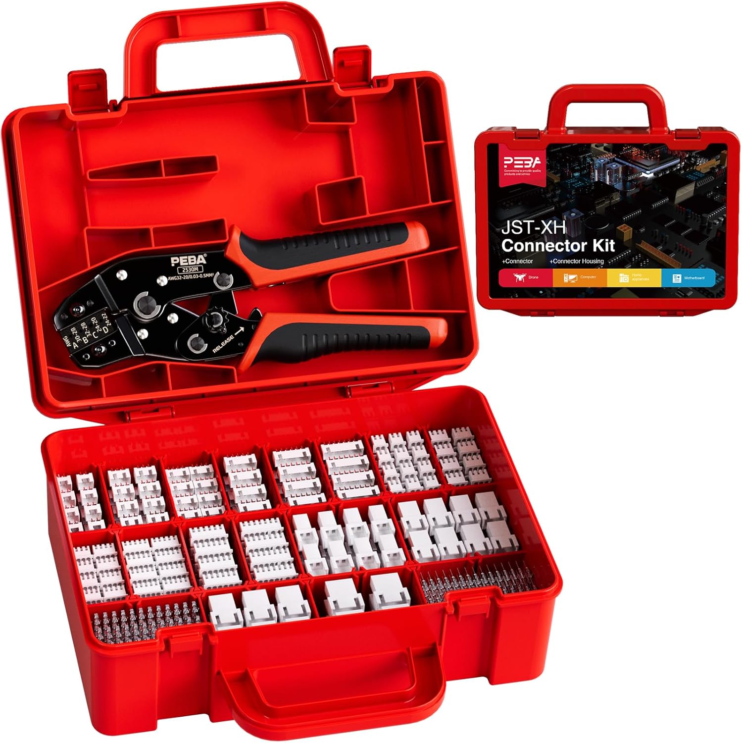 PEBA Crimping Tool and JST Connector Kit for DIY Electronics