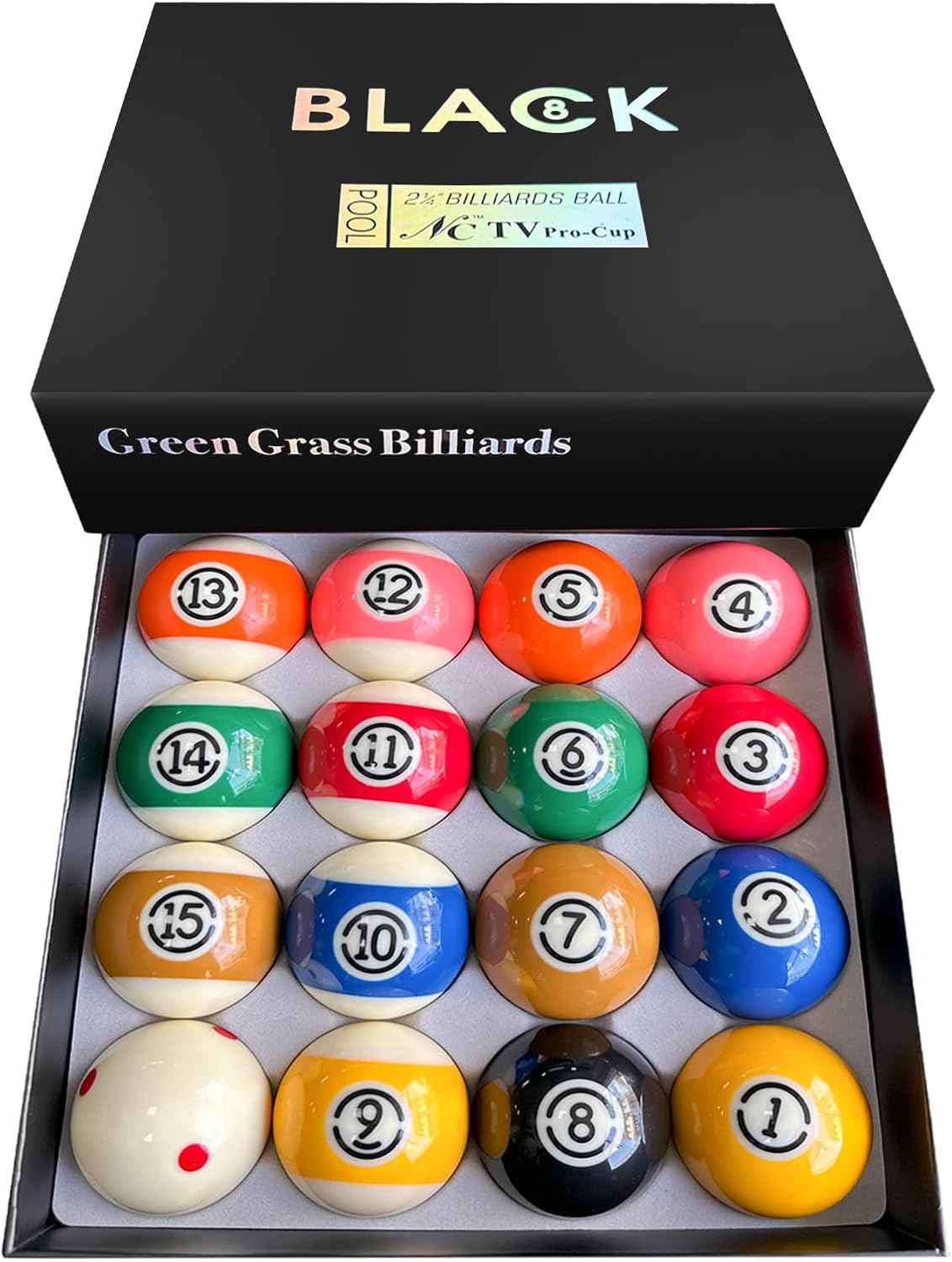 Billiard Balls Set 2-1/4 in Regulation Size for Pool Tables