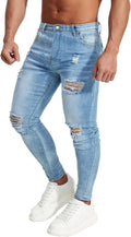 Men's Ripped Skinny Jeans Stretchy Slim Fit - Comfortable Everyday