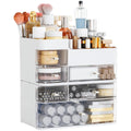 White Countertop Makeup Organizer with 6 Drawers for Beauty