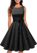 Womens Sleeveless Vintage 1950s Cocktail Tea Party Swing Dress