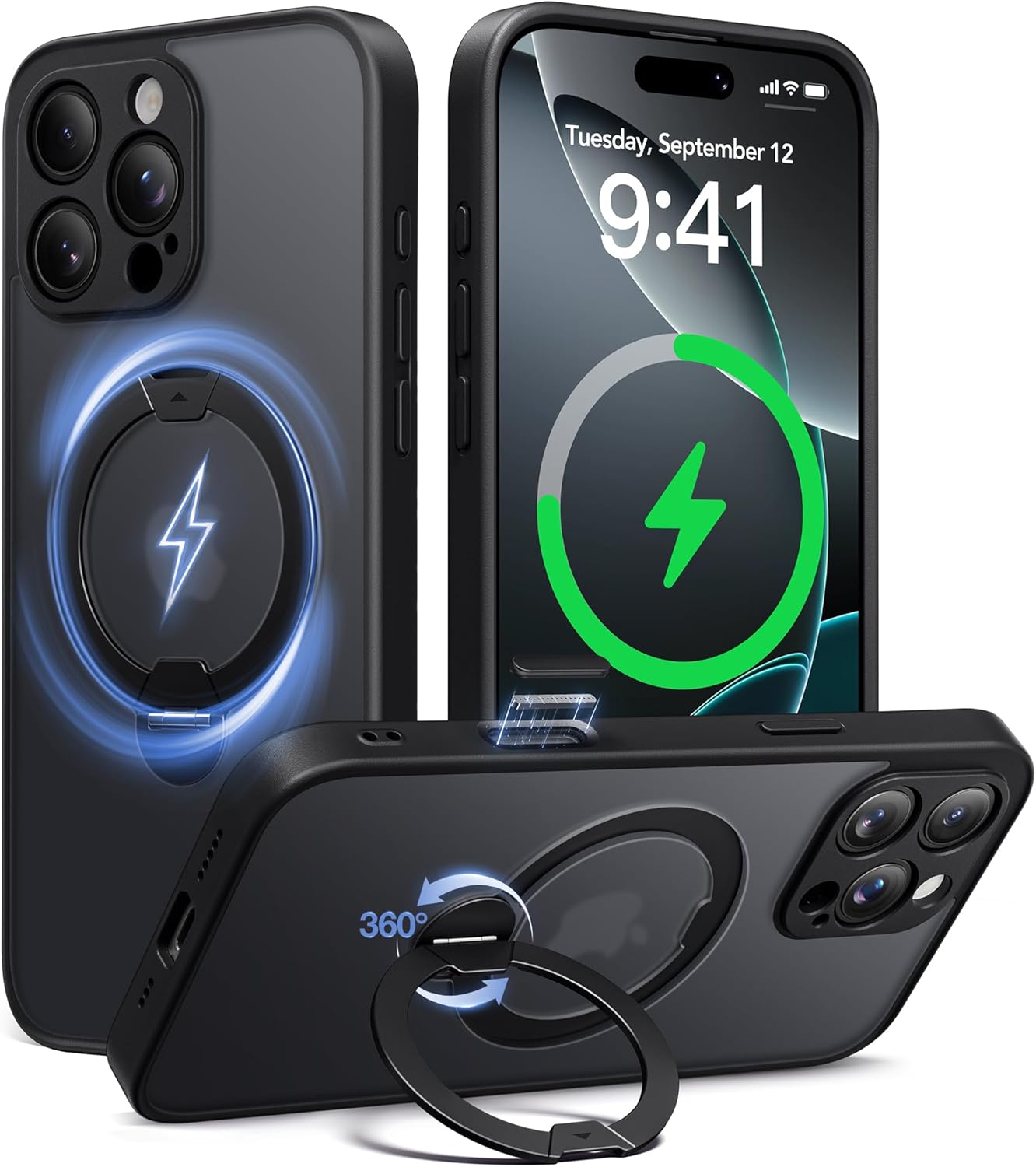Upgraded Magnetic iPhone 16 Pro Case with Unbreakable Stand