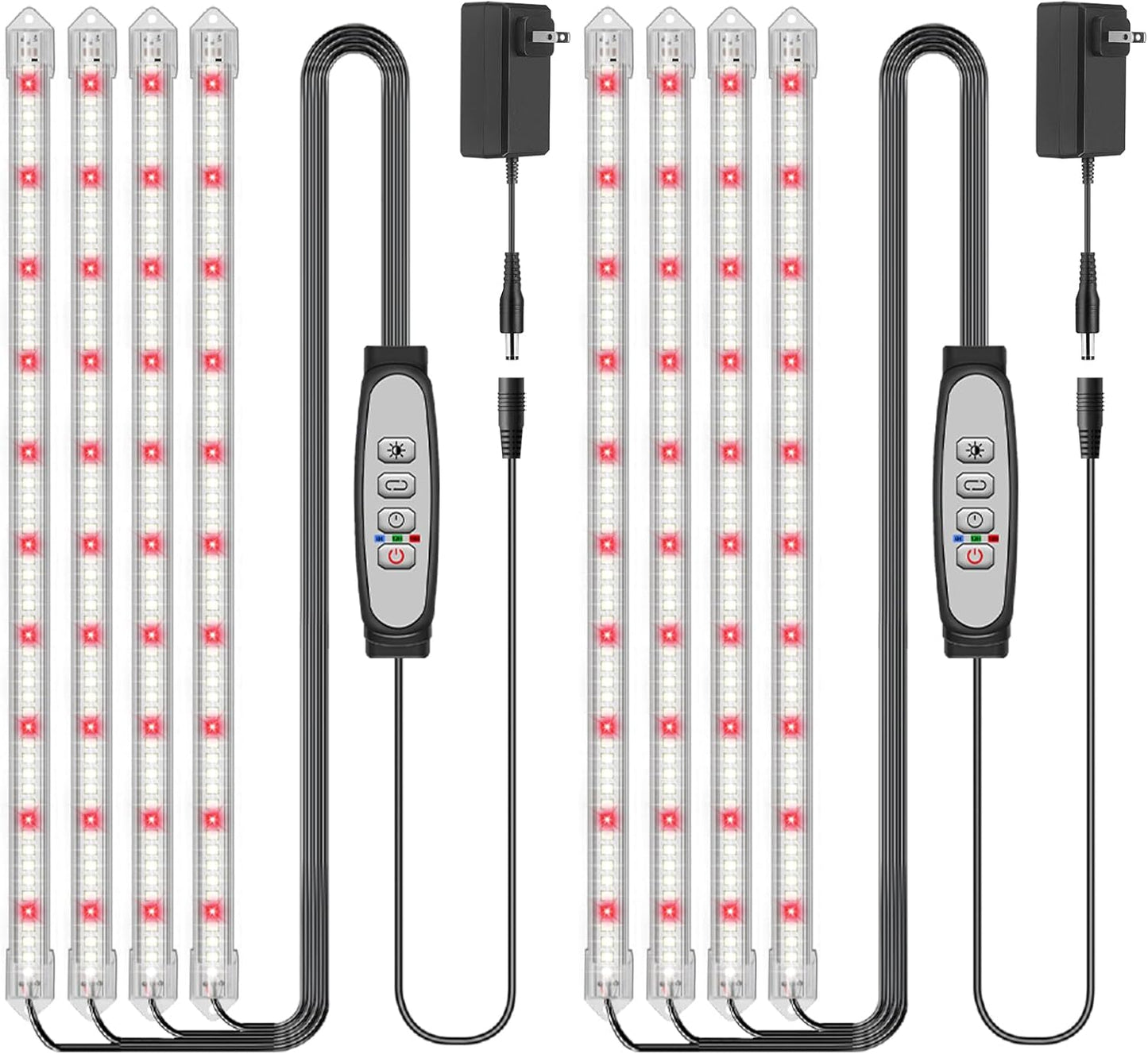 4-Bar Grow Light Strips for Indoor Plants with Timer and Dimming