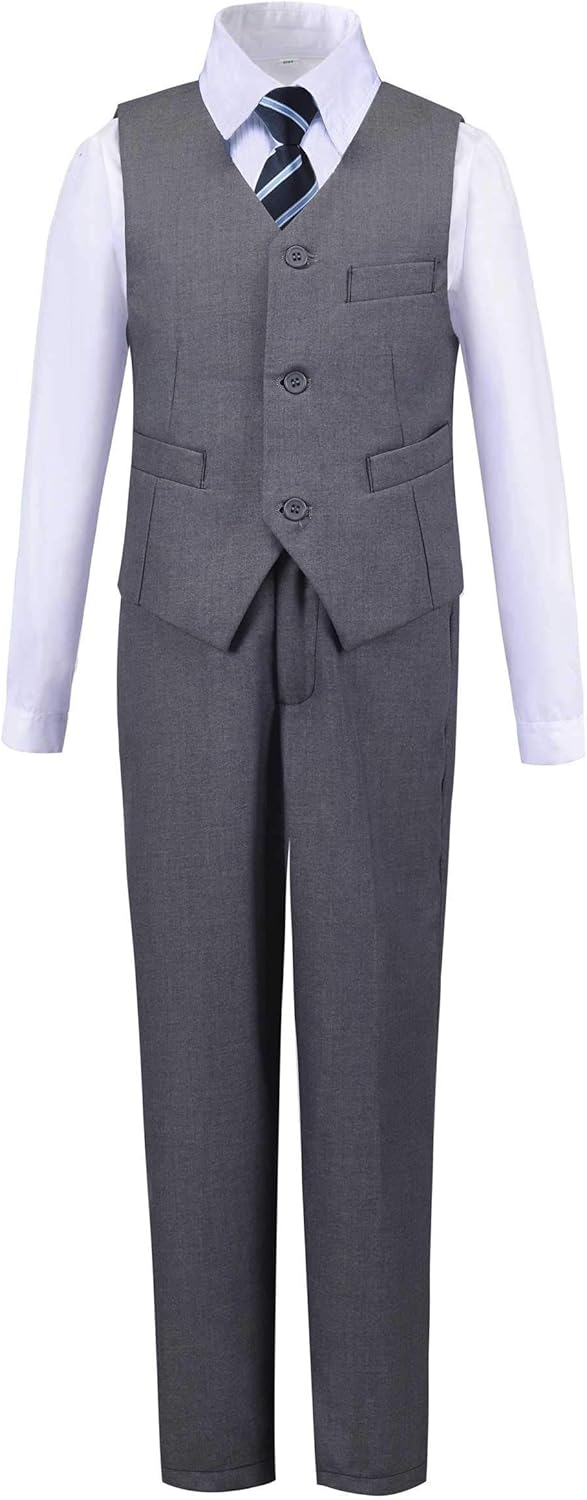 Toddler Boys Suit Formal Dresswear Tuxedo Slim Fit Set for Kids