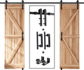 EaseLife 10 FT Double Sliding Barn Door Track Kit - Smooth, Quiet