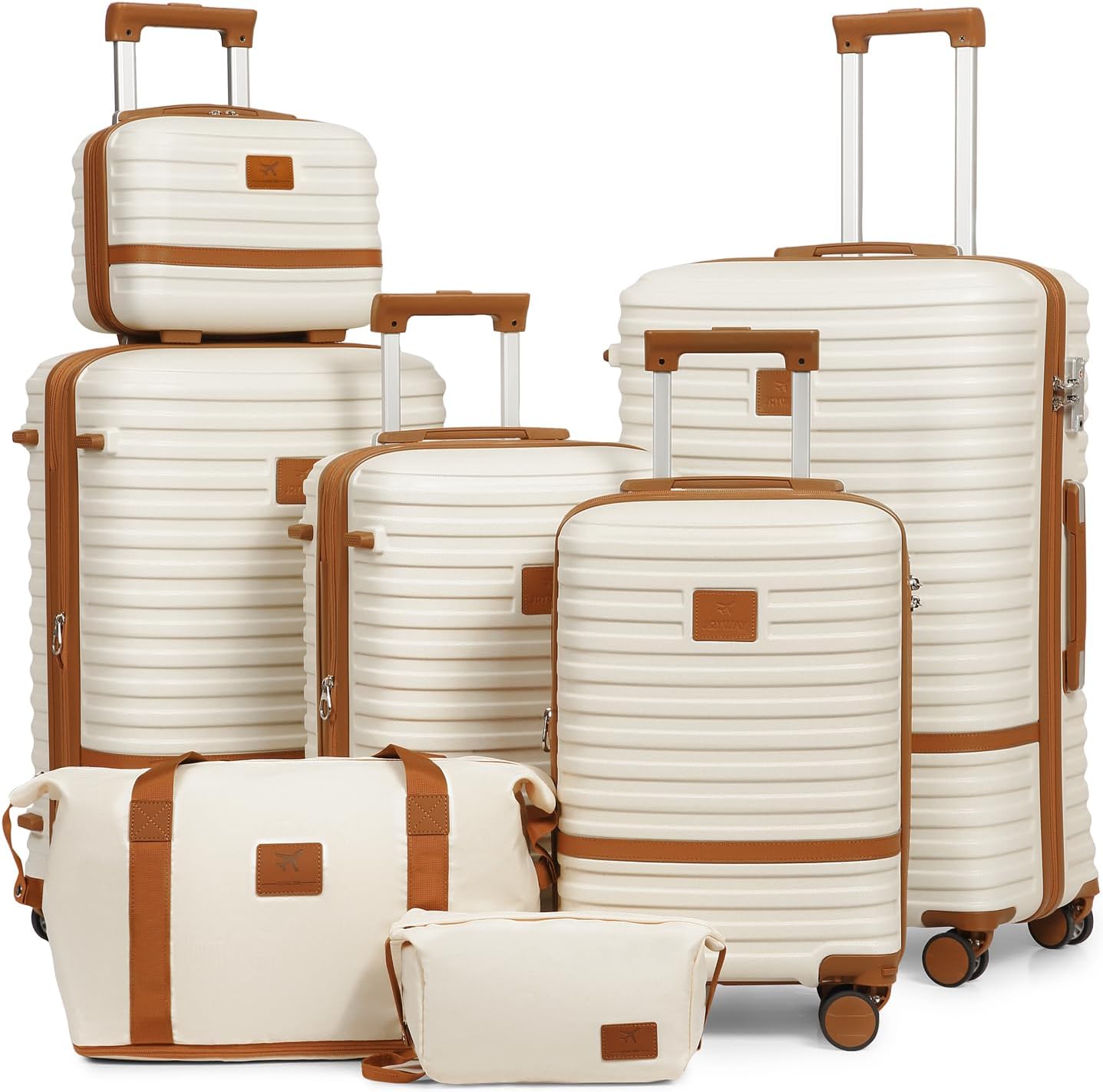 Joyway Luggage Set 7 Piece Suitcase with Spinner Wheels