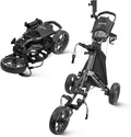 Foldable Golf Push Cart with Foot Brake - FLAGTAG