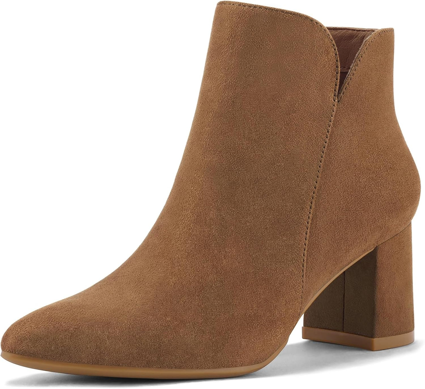 mysoft Women's Ankle Boots with Chunky Block Low Heel Style