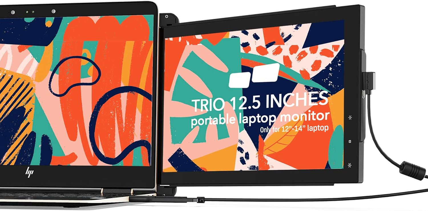 Trio Portable Monitor for Laptops - Dual or Triple Displays