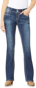 WallFlower Luscious Curvy Bootcut Mid-Rise Jeans - Flattering Fit leg