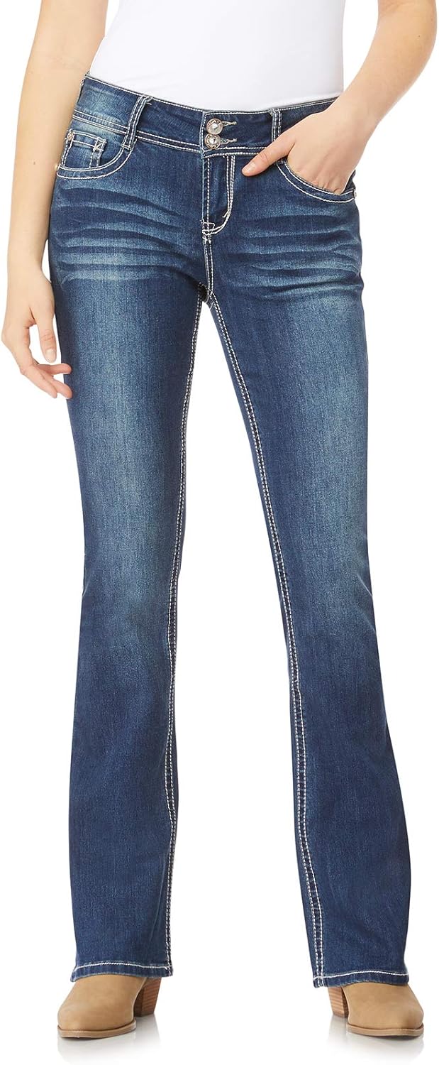 WallFlower Women's Luscious Curvy Bootcut Jeans for Every Body