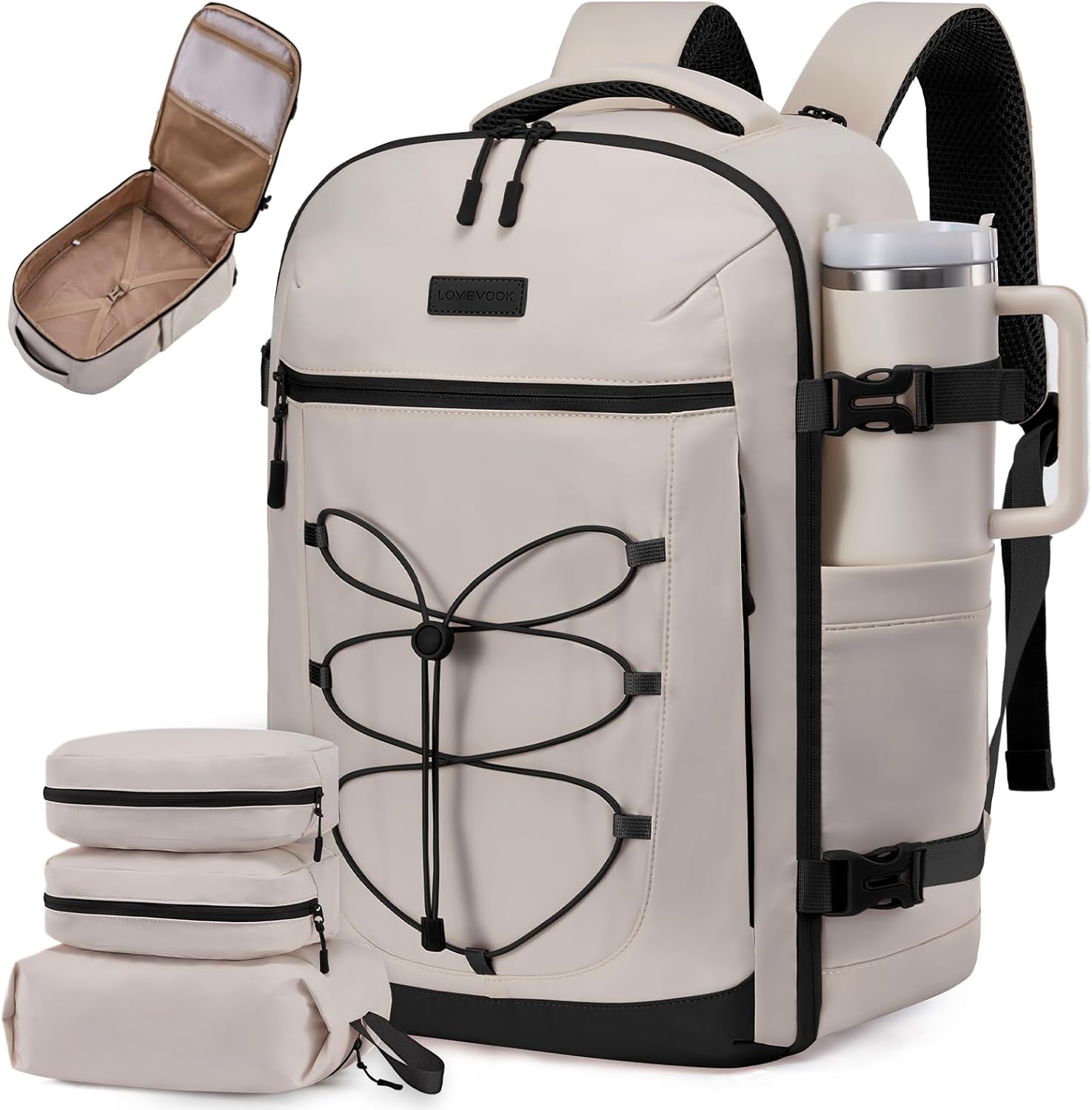 LOVEVOOK Travel Backpack 40L for 17.3 Laptop and Essentials