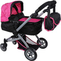 Mommy & Me Babyboo Doll Pram Foldable Stroller - Hot Pink