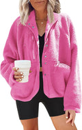 Nirovien Womens Fuzzy Fleece Jacket Button Down Sherpa (Style 8YHD)