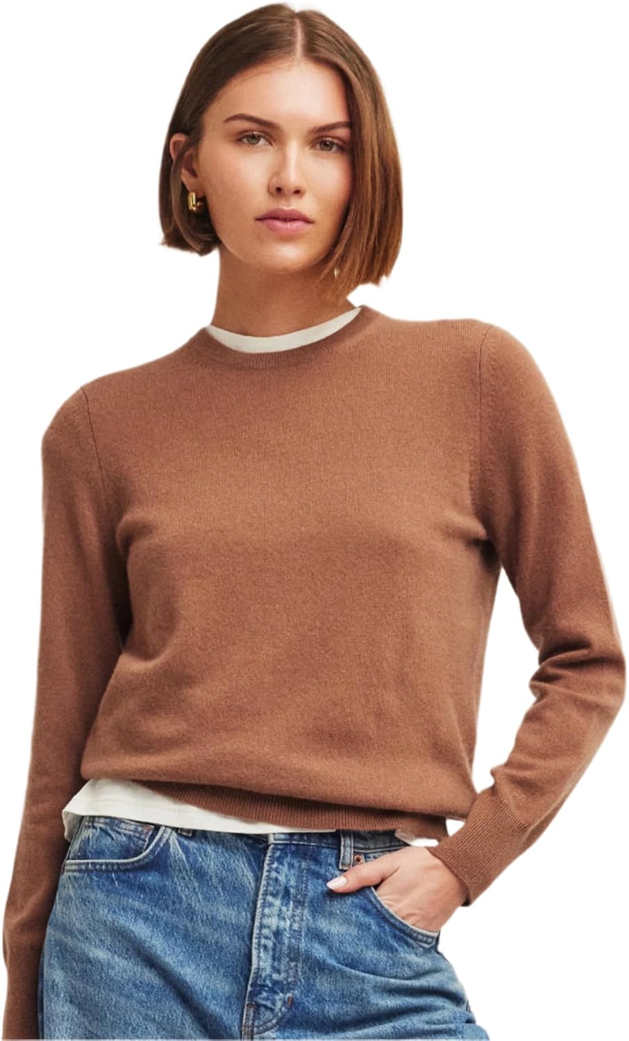 NAADAM Womens Cashmere Crewneck Sweater - Classic Wardrobe Staple
