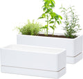 12 in Window Box Planter - Plastic Herb Planter Set of 2