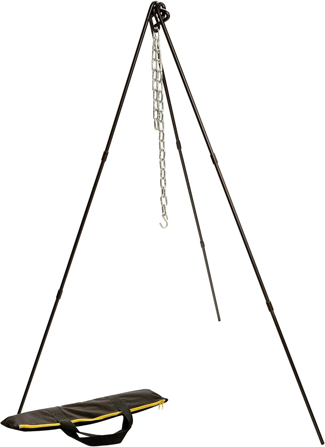 Lodge Campfire Cooking Tripod - Adjustable 40 to 60 Inch Steel