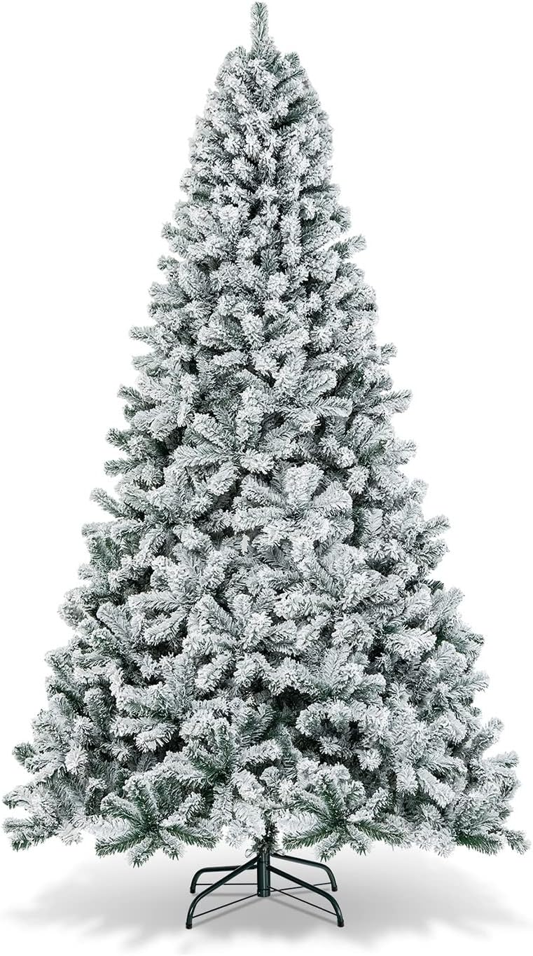 9 FT Flocked Christmas Tree for Festive Holiday Celebrations