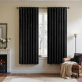 Pitalk Black Out Velvet Room Darkening Curtains 63 Inch