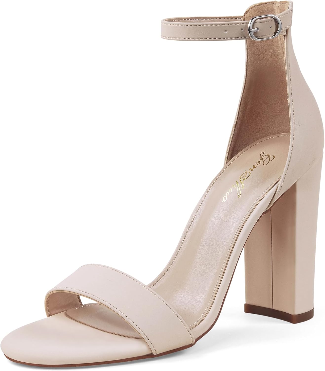 GENSHUO Women's 4-Inch Chunky High Heel Sandals for Any Occasion